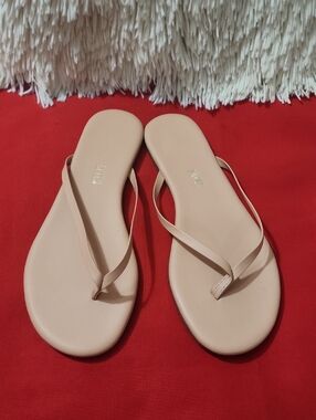 TKEES Square Toe Lily Sandal in Nude Beach